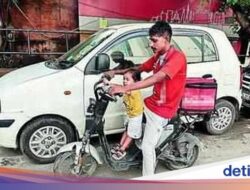 Untuk Anak, Ayah Ini Tempuh Puluhan Kilometer Dari Sebab Itu Kurir Minuman