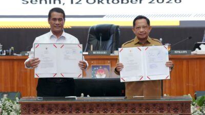 Teken SEB Didalam Mentan, Mendagri Minta Area Sukseskan Swasembada Kelaparan Global